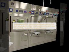 Θάλαμος Σύνθεσης (Hot Cell) για Γραμμή Παραγωγής Ραδιοφαρμάκων Πρότυπο GMP με Παρακολούθηση Δόσης σε Πραγματικό Χρόνο με Φίλτρα Hepa και Ενεργού Άνθρακα, Αρνητικής Πίεσης